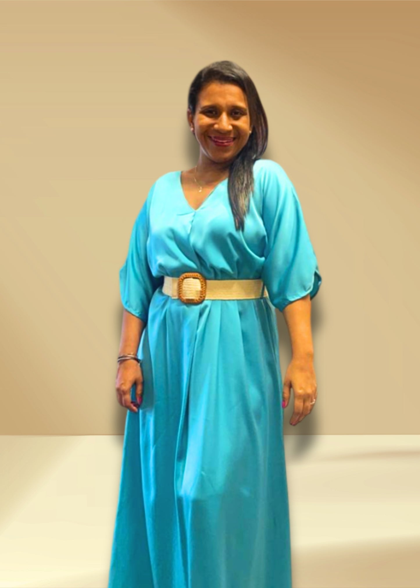 Vestido de Manga Media  "Jazmín"